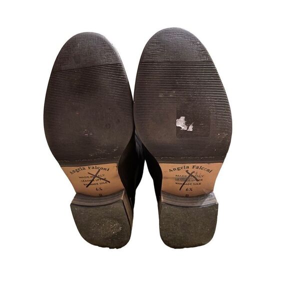 Angela Falconi  Women's Size 6.5  B Dark Brown Leather Classic Riding Boots - Picture 4 of 5